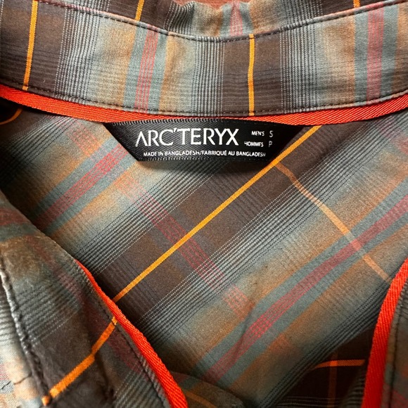 Arcteryx Short Sleeve Button Down Shirt Mens Small Plaid Casual Outdoors Fishing - Picture 4 of 7
